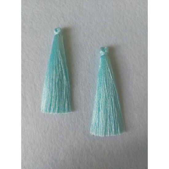 Кисточки декоративные 6,5 см цв.голубой, цена за 1 шт